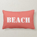Search for beach pillows Typography