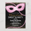 Search for black and gold masquerade party invitations Mardi gras