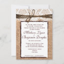 Search for burlap and lace wedding invitations Rustic