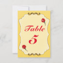 Search for gold and red table cards Party