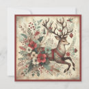 Search for reindeer christmas cards Red