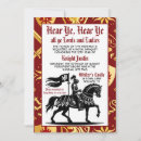 Search for princess and knight party invitations Medieval