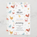 Search for baby chick birthday invitations Farm animals