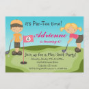 Search for kids golf invitations Girl