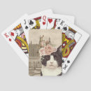 Search for cat playing cards Black and white cat