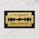 Search for razor blade business cards Hair stylist