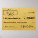 Search for fundraising posters Big check
