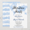 Search for adventure awaits baby boy shower invitations Watercolor