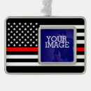 Search for firefighter ornaments Thin red line