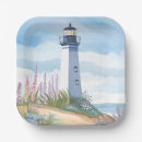 Search for lighthouse paper plates Watercolor