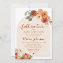 Search for fall in love baby shower invitations foliage
