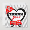 Search for fire truck thank you cards Firefighter