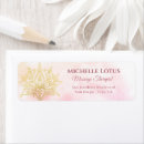 Search for lotus flower return address labels Gold