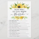 Search for sunflower games bridal shower gifts Bingo