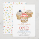 Search for cupcake 1st birthday invitations Pink