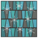 Search for teal geometric fabric Mid century modern