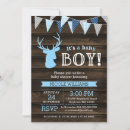 Search for buck baby shower invitations Blue