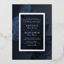 Search for silver wedding invitations Navy blue and silver