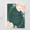 Search for peach and green wedding invitations Elegant