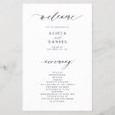 Search for navy wedding programs Simple