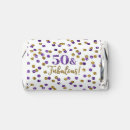 Search for purple 50th birthday favors Fifty