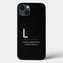 Search for black and white iphone cases modern monogram