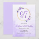 Search for 97th birthday invitations Floral