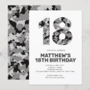 Search for 18th boy birthday invitations Masculine