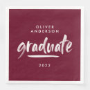 Search for burgundy napkins Graduation