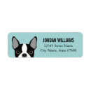 Search for boston terrier return address labels Black and white