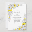 Search for yellow and gray wedding invitations Floral