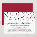 Search for red black graduation invitations Modern