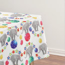Search for elephant tablecloths Circus