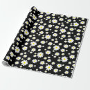 Search for black and white flowers wrapping paper Daisy