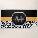 Search for leopard beach towels Black and white