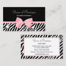 Search for pink zebra business cards Boutique