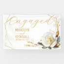 Search for floral engagement party signs Gold