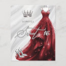 Search for burgundy sweet 16 invitations Red