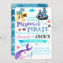Search for mermaid and pirate birthday invitations Sibling