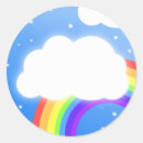 Search for cute cartoon clouds stickers Rainbow