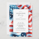 Search for red and blue graduation invitations Patriotic