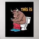 Search for funny toilet posters Cow