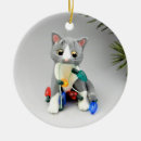 Search for gray cat ornaments Blue