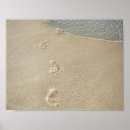 Search for footprints in the sand posters Ocean