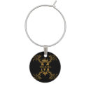 Search for name tag wine charms Black and gold