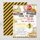 Search for bulldozer birthday invitations Close the road