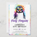 Search for penguin birthday invitations Gender neutral