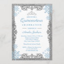 Search for winter wonderland quinceanera invitations Silver