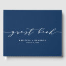 Search for navy blue wedding guest books Minimalist