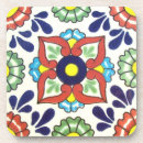 Search for mexican talavera coasters Floral